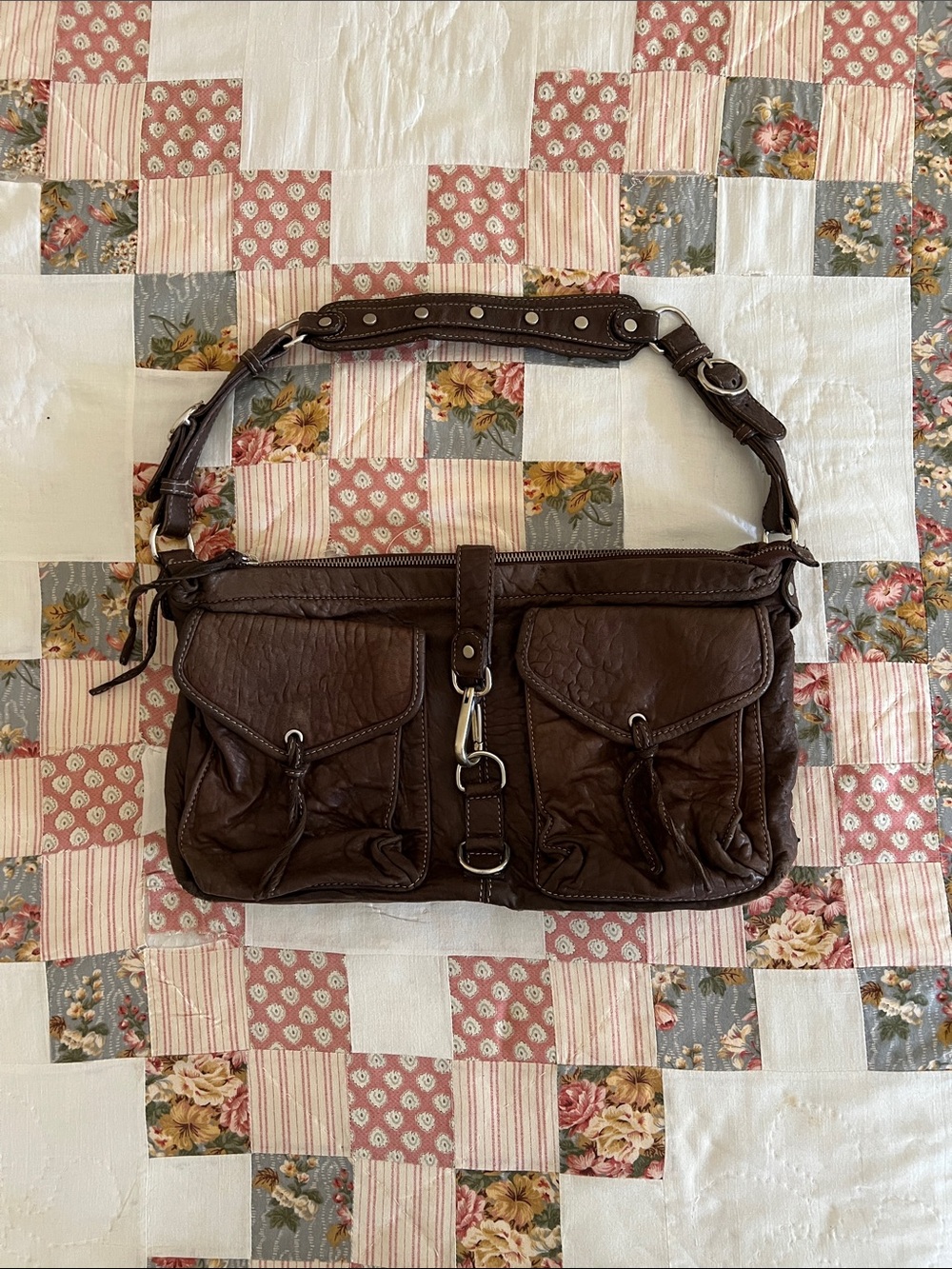 Classic Brown Leather Shoulder Bag